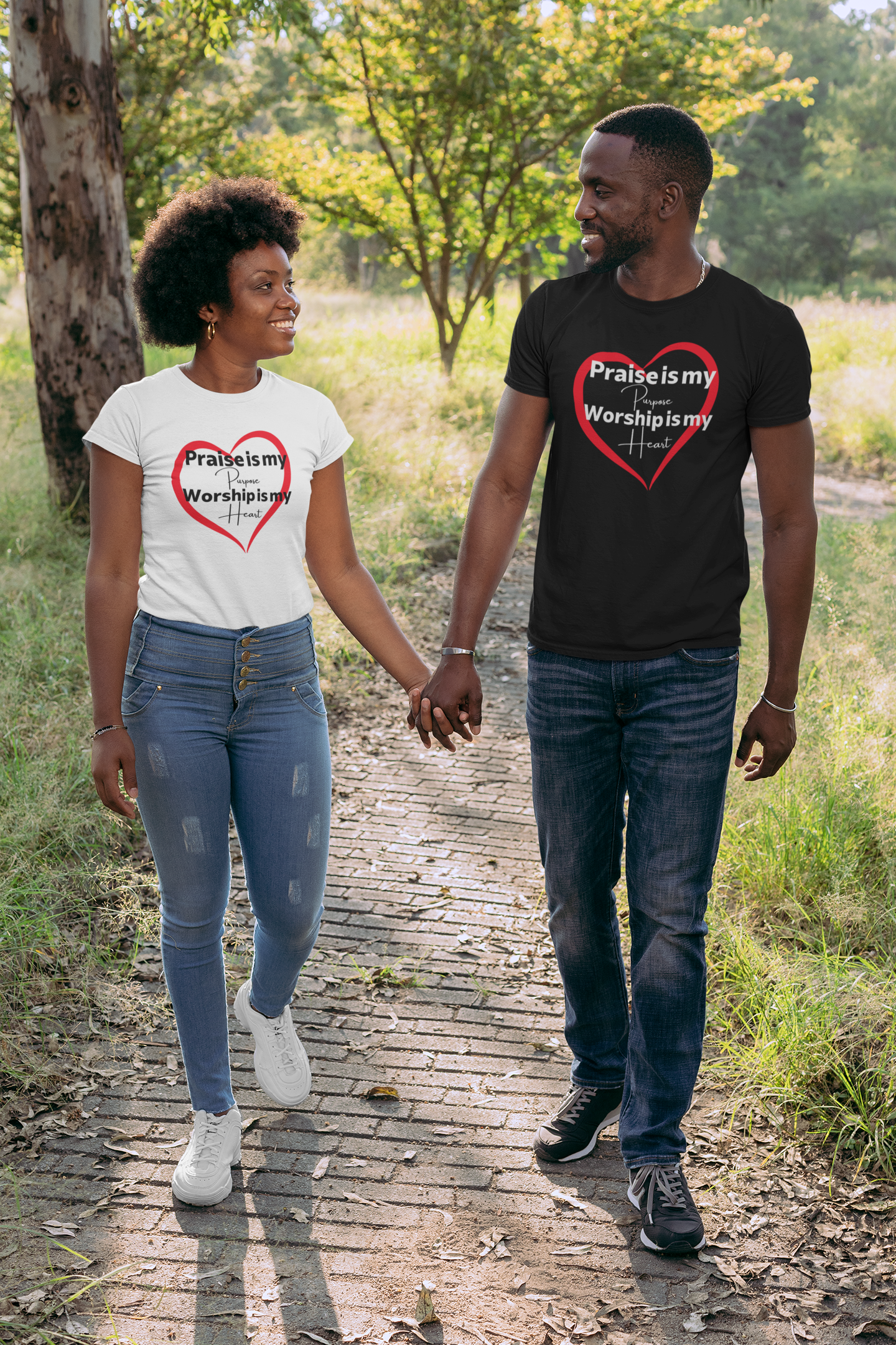 Praise is my Purpose, Worship is my Heart Tee (Blk)