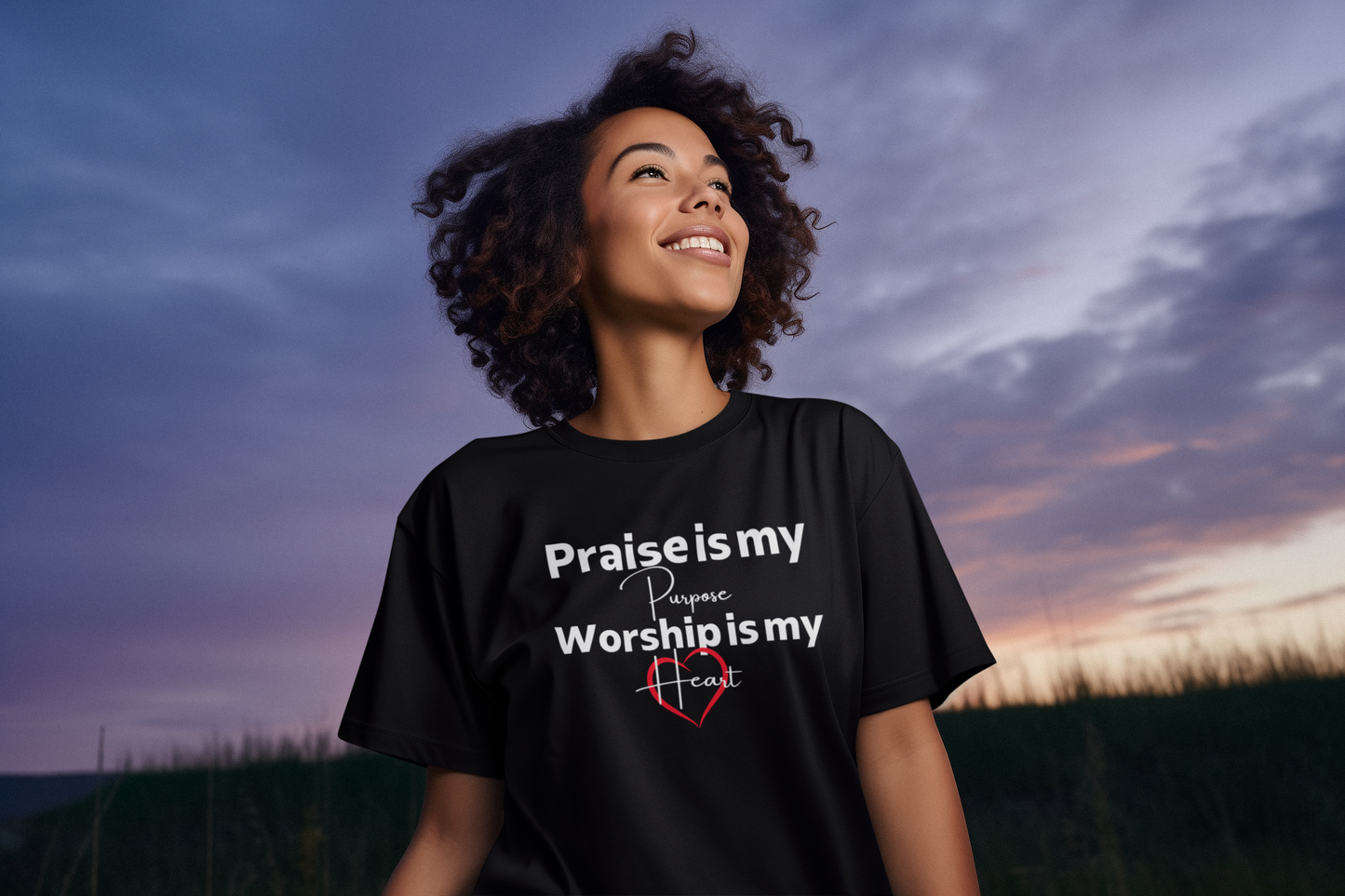 Praise is my Purpose, Worship is my Heart Tee